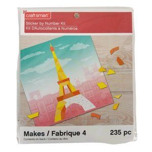 Craft Smart Sticker By Numbers 235 Pc Kit 4 Pk Eiffel Tower Big Ben Golden Gate